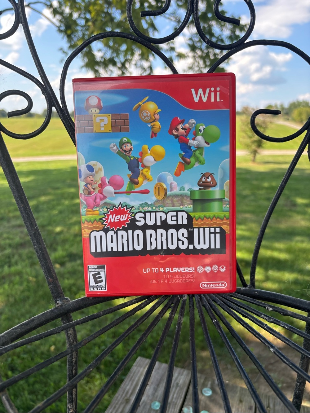 Nintendo New Super Mario Bros. Wii Red Case with Colorful Cover Art